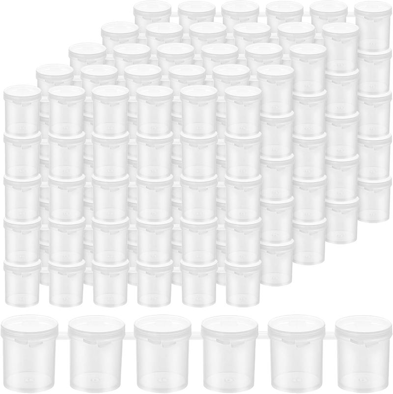 KOHAND 30 Strips 180 Pots Empty Paint Strips, 15ml Mini Paint Container with Lids, Clear Paint Pots Storage for Art, Craft - Image 1